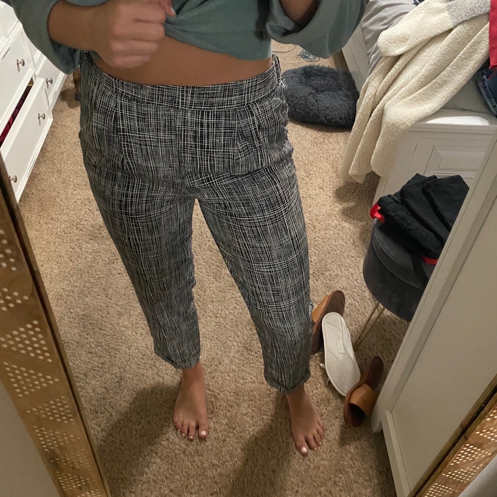 Black and white pants